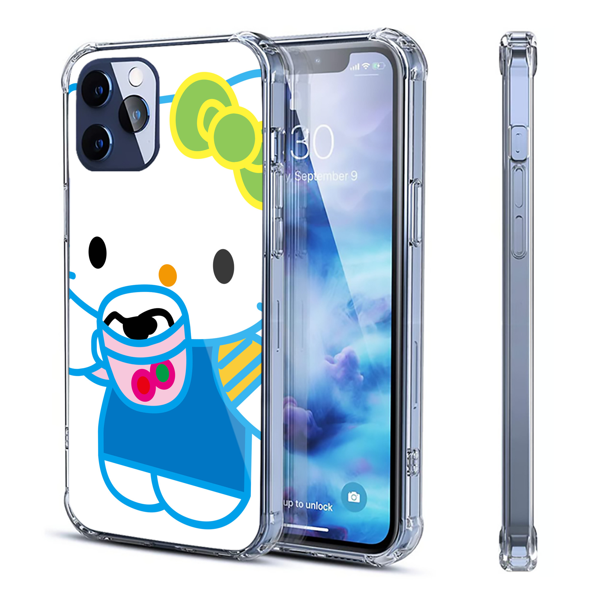 （画像用） Hello Kitty ハローキティ 【iPhone 12シリーズ対応】透明スマホケース（クリアソフトケース）